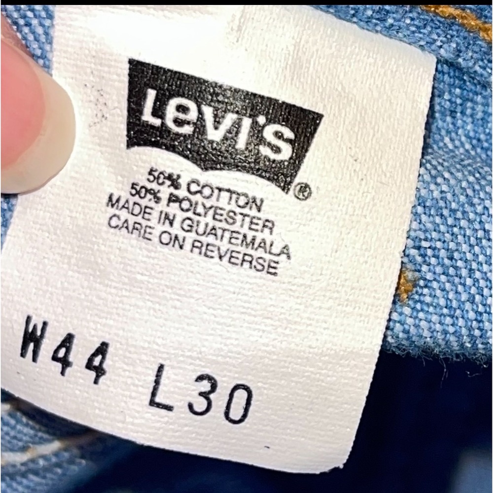 Vintage 977 Levi's 2001 Men's Denim Jeans Actual Measurements 40x27" FLAW Y2K - Picture 4 of 10